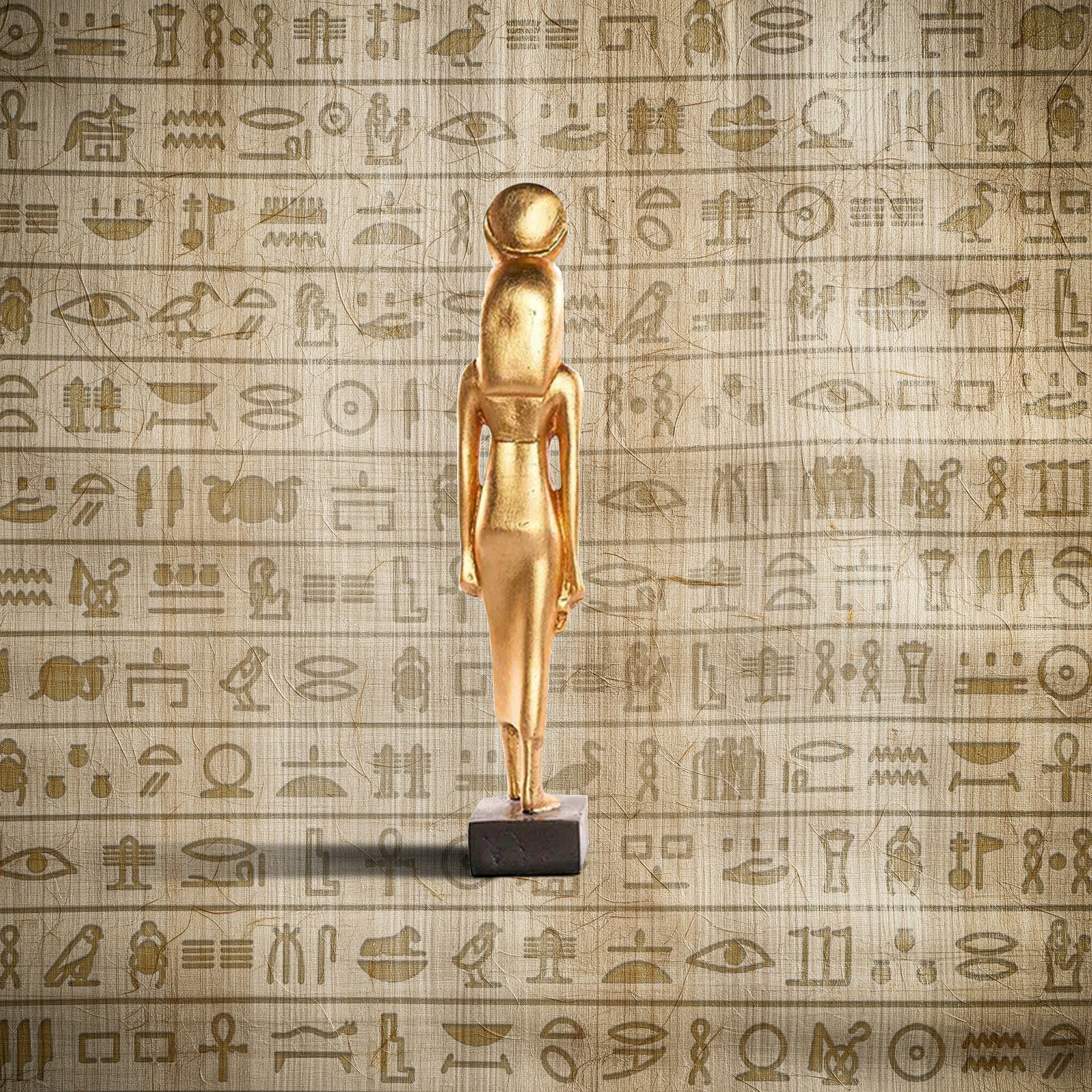 Statue Of Isis With Sun Disk