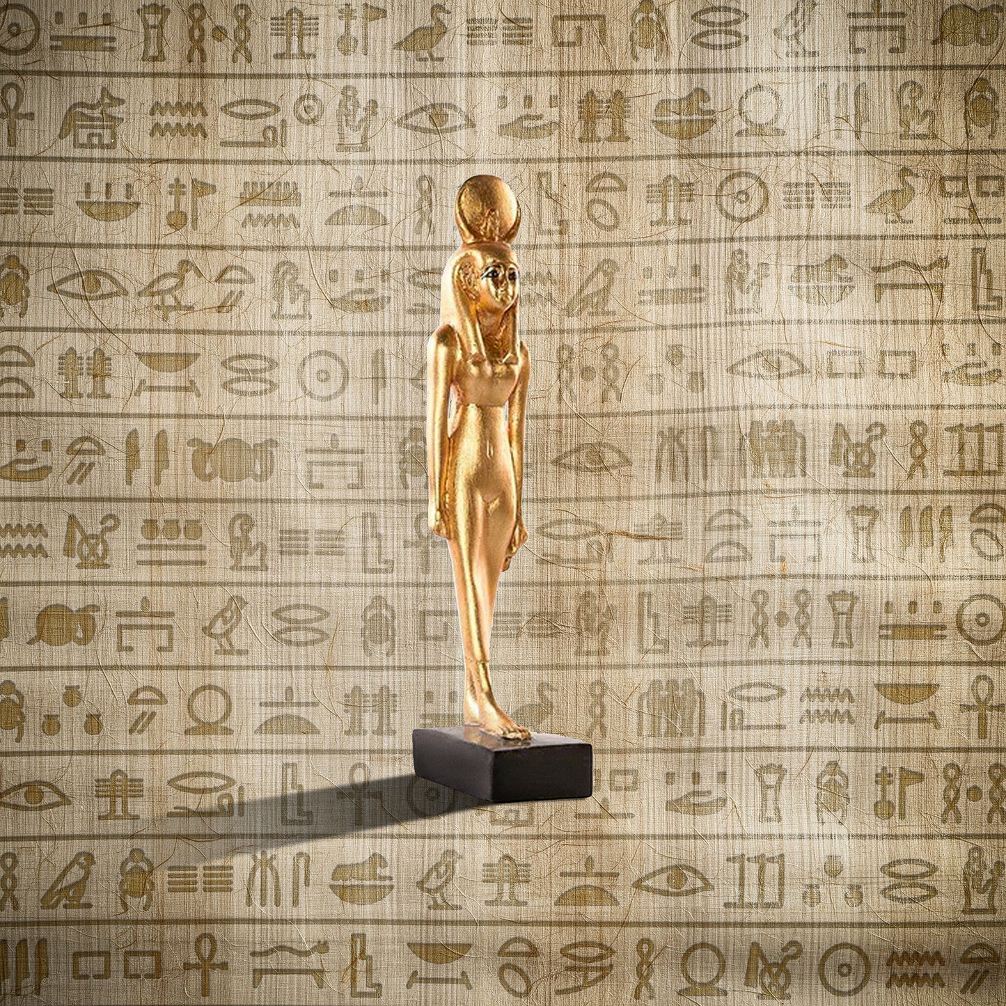 Statue Of Isis With Sun Disk