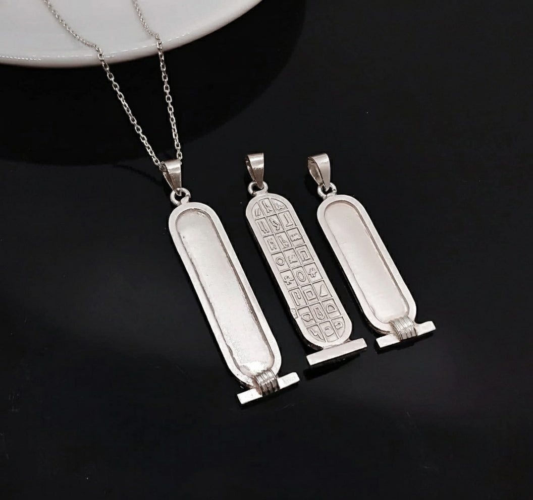 Silver cartouche