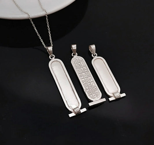 Silver cartouche