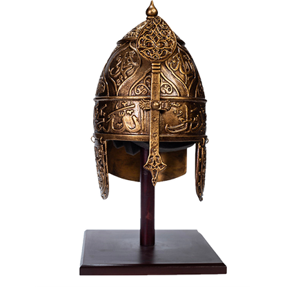 Islamic Warrior Helmet with Wooden Base